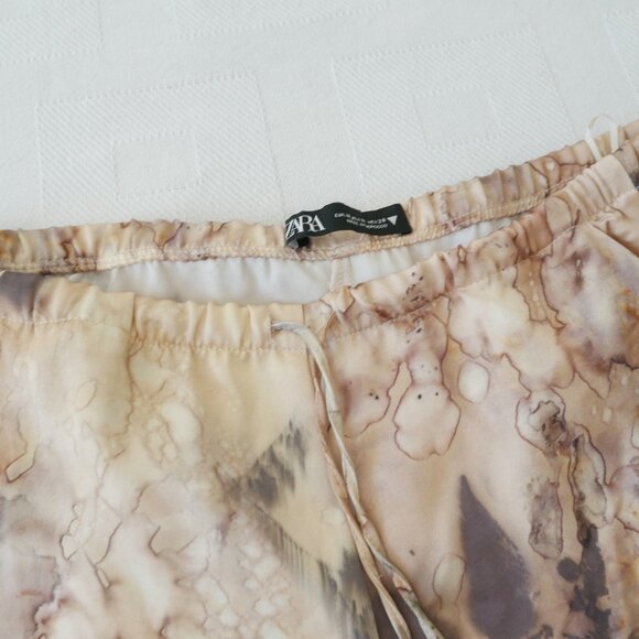 Zara tie dye drawstring silk pants size medium - Picture 7 of 9